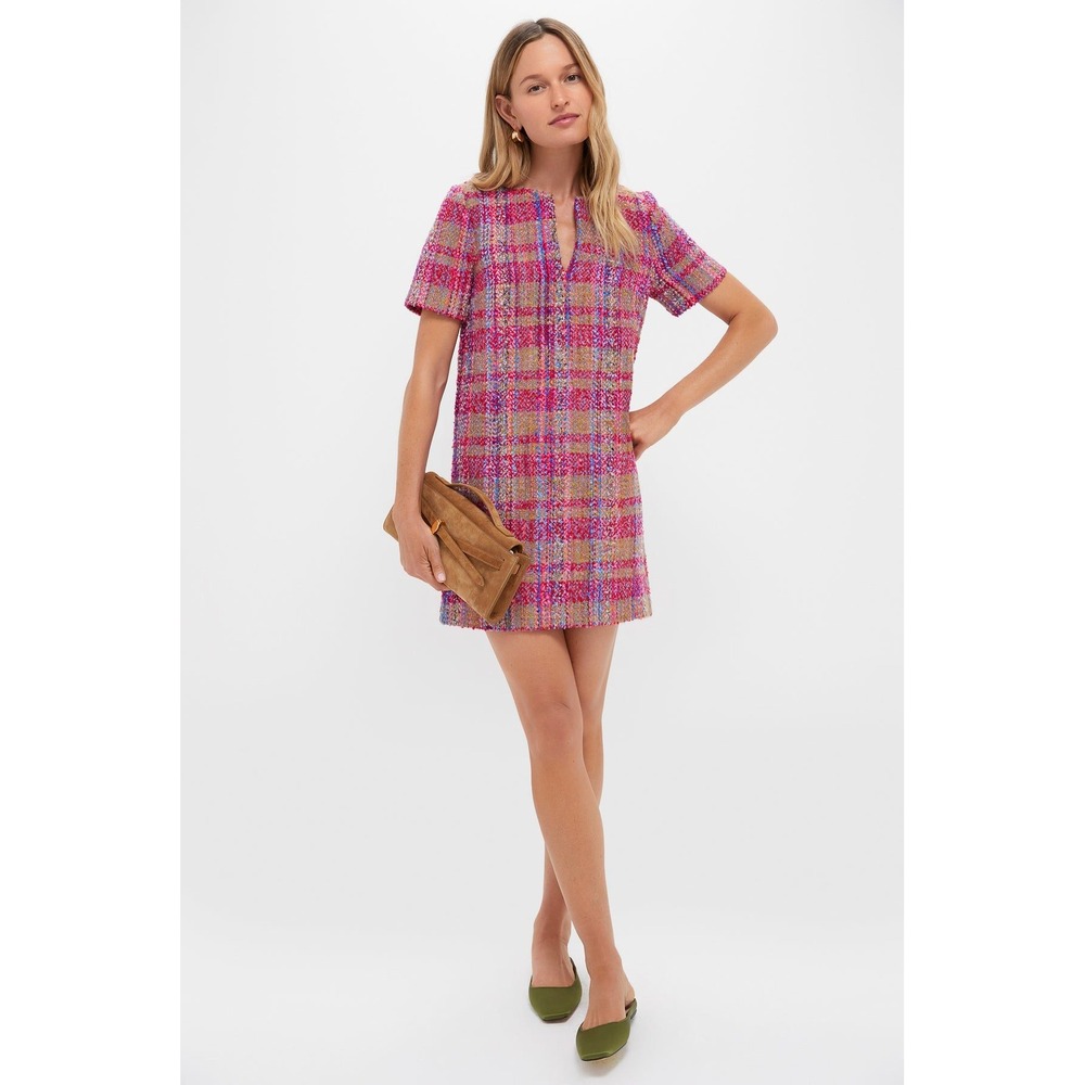 NWT Tuckernuck Hyacinth House Pink Tweed Eadie Mini Dress (MSRP: $148) XL